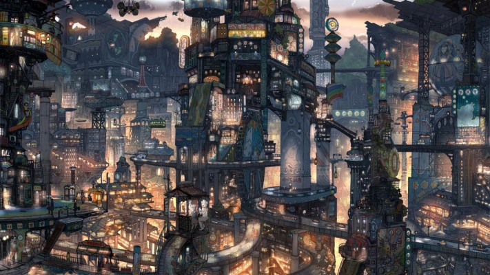 Cityscape City Town Anime Scenery Background Wallpaper - Ayano Tateyama  Shintaro Kisaragi - 2000x1300 Wallpaper 