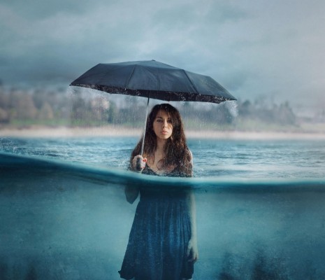 Photo Wallpaper Girl, Pose, Rain, Mood, Feet, Window, - Russian Woman