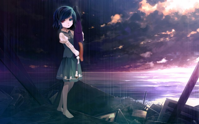 Wallpaper Anime Girl, Window, Reflection, Drop, Rain, - Anime Girl ...