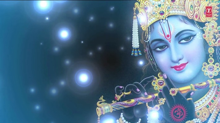 Kanha Ki Picture - Lord Krishna In Blue Colour - 1280x720 Wallpaper -  