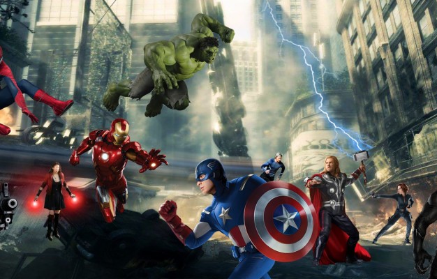 Photo Wallpaper Thor, Hulk, Spider Man, Iron Man, Captain - Spiderman  Ironman Hulk Captain America Poze - 1332x850 Wallpaper 