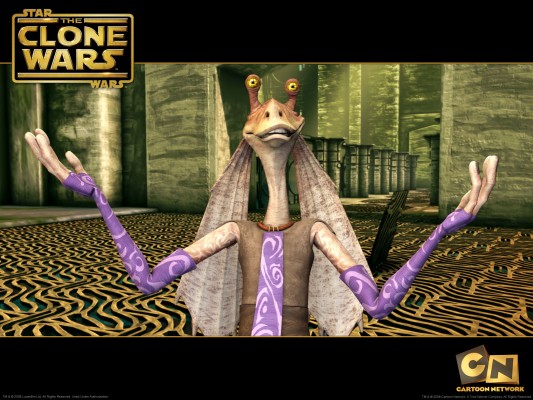 Cartoon Network Star Wars Clone Wars Jar Jar Binks Jar Jar Binks 1600x1200 Wallpaper