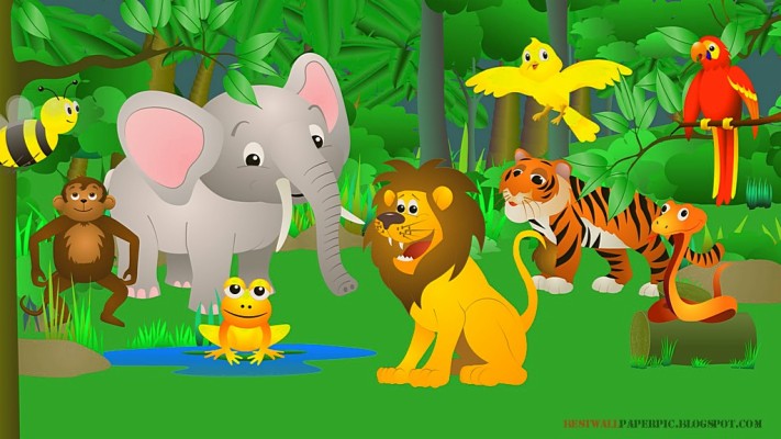 Jungle Animals Drawing Hd Wallpaper Wallpaper Pic Collections ...