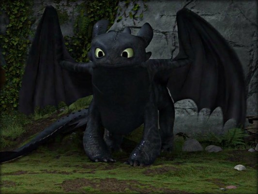 Photo Wallpaper Toothless, Toothless, Minimalism, How - Train Your ...