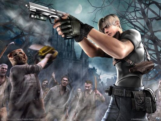 Photo Wallpaper Girl Gun Ashley Resident Evil Biohazard Resident Evil 4 Leon Gangster 1332x850 Wallpaper Teahub Io