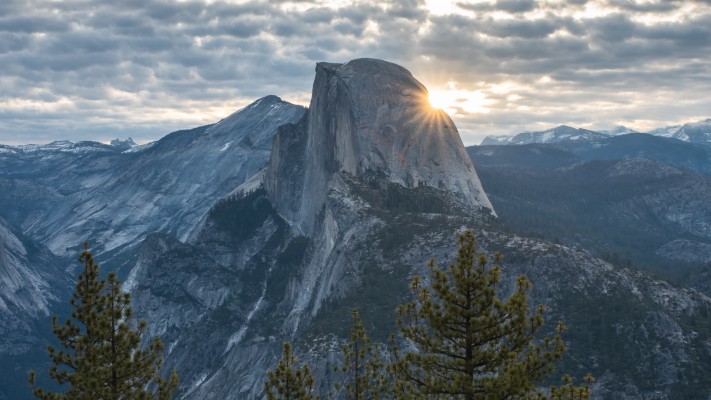 Wallpaper Mountains, Peak, Trees, Light, Dawn, Yosemite - Yosemite ...