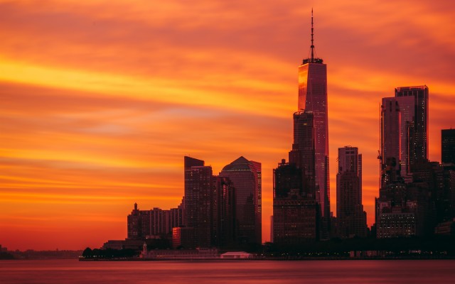 Future City Sunset Wallpaper - Synthwave Dark Wallpaper 4k - 5760x3240