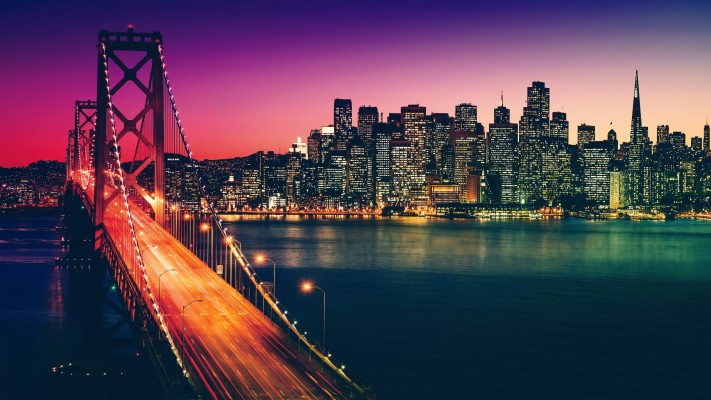 San Francisco, City, Buildings, Bridge, Night, Wallpaper - 3840x2160  Wallpaper 