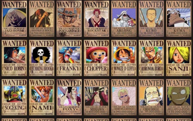 One Piece Wanted Posters One Piece Characters Wanted Poster 1300x813 Wallpaper Teahub Io