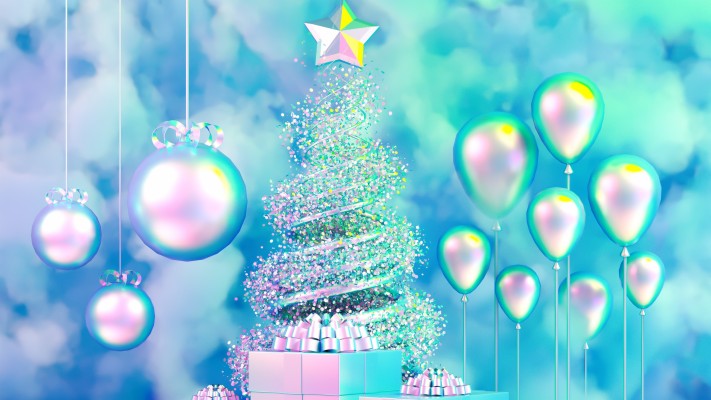 Christmas Tree Desktop Wallpaper 4k Background - Happy New Year 2020 ...