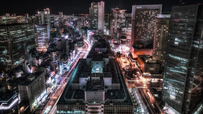 Japan Osaka Architecture Road Skyscrapers - Fondos De Pantalla Hd  Arquitectura - 1920x1080 Wallpaper - teahub.io