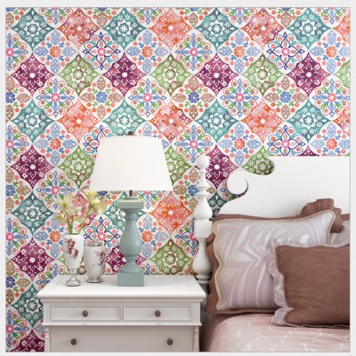 Giấy Dán Tường Giả Gạch Bông  - HD Wallpaper