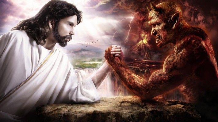 God Wallpaper - Jesus Arm Wrestling Devil - 1920x1080 Wallpaper 
