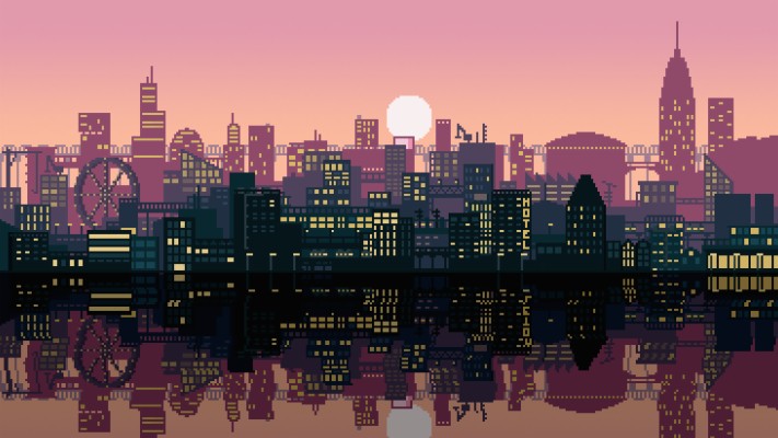 Pixel Art City [2560x1440][oc] - Pixel City Background - 2560x1440 ...