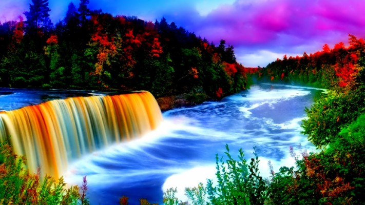 Rainbow Waterfall Wallpaper And Background Image Id Beautiful