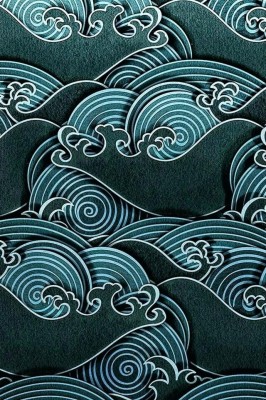 Japanese Wave Design - 640x960 Wallpaper 