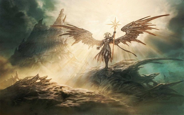 Download Angel Of Flight Alabaster Mtg Art - Teahub.io