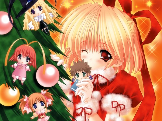 Kawaii Girl ❤ - Christmas Anime Chibi Girl  - HD Wallpaper