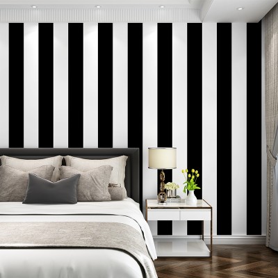 Black And White Horizontal Stripes Wallpaper Modern - Black And White ...