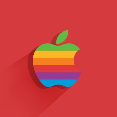 Wallpapers Box Apple Logo Flakes Blue And Red Hd Wallpapers