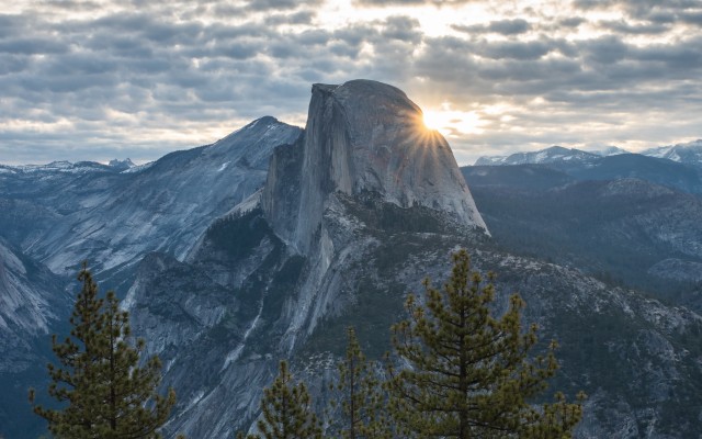 Wallpaper Mountains, Peak, Trees, Light, Dawn, Yosemite - Yosemite ...