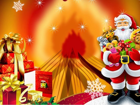 Christmas Santa And Gift - 1920x1440 Wallpaper - teahub.io