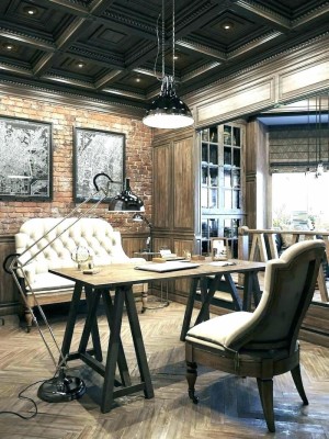 Wallpaper Ideas For Home Office Rustic - Modern Rustic Office Ideas