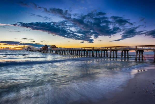 Photo Of Dock On Beach Bay, Naples, Florida Hd Wallpaper - Naples ...