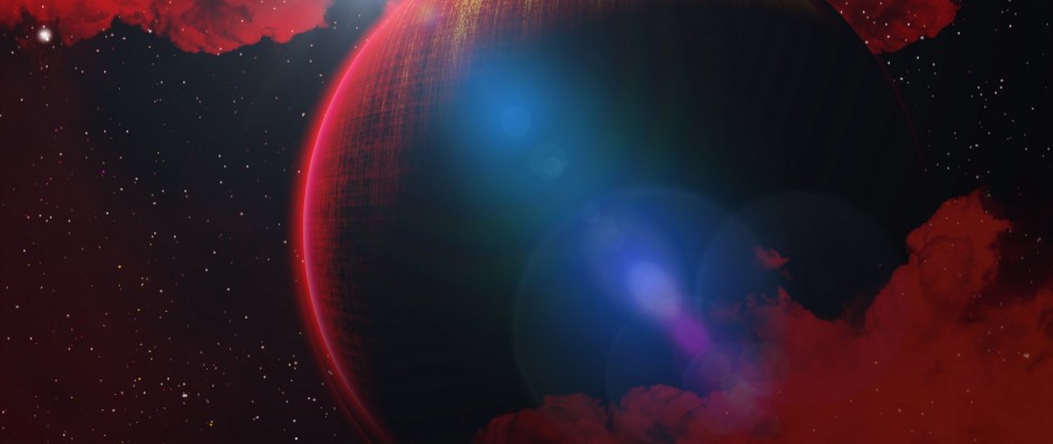 Wallpaper Planet, Red, Fantasy, Star, Space - 3415x3415 Wallpaper