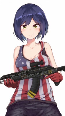 Anime Girls With Guns 1500x1051 Wallpaper Teahub Io