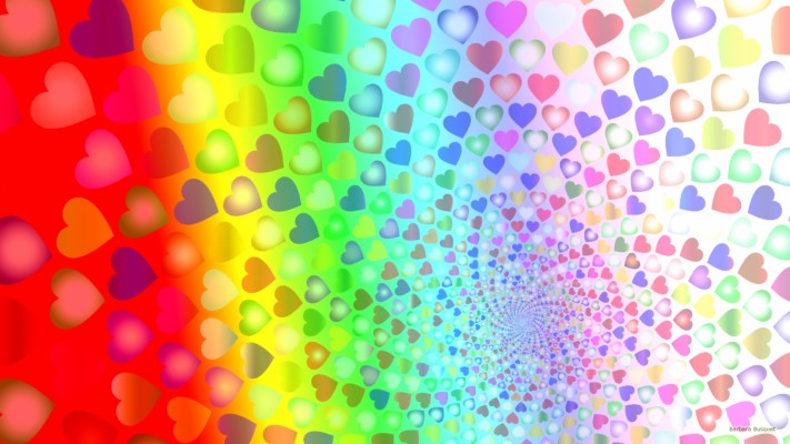 Colorful Heart Pattern Wallpaper - Circle - 2560x1440 Wallpaper - teahub.io