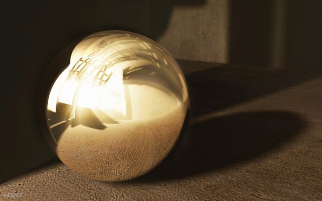 3d Ball Gold Reflective Shiny Mirror - Reflective Gold Mirror