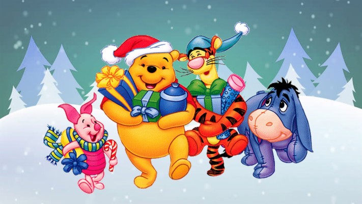 Winnie The Pooh Wallpaper - Winnie The Pooh Christmas Backgrounds ...