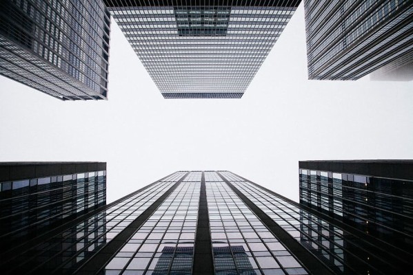 Worm S Eye View Of Buildings, Low-angle Shot Of High - Android Snackbar 