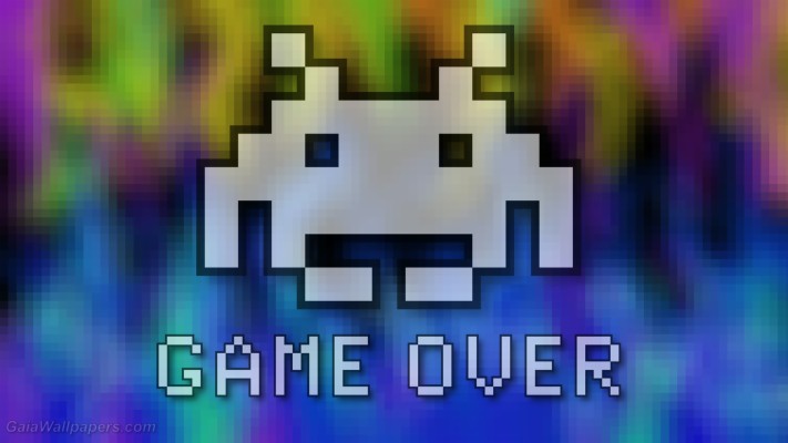 Game Over Invader Atari Pixel Art 19x1080 Wallpaper Teahub Io