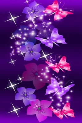 蝶がキラキラなgirly壁紙 Iphone壁紙ギャラリー Pink And Purple Butterfly 640x960 Wallpaper Teahub Io