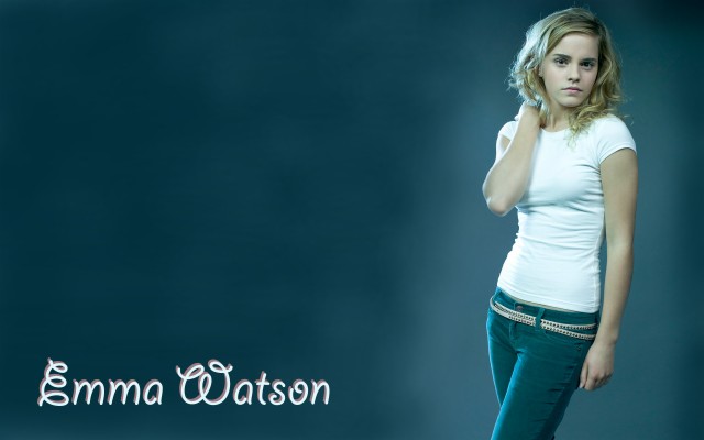 Emma Watson In Blue Jeans Wide - 1920x1200 Wallpaper - teahub.io