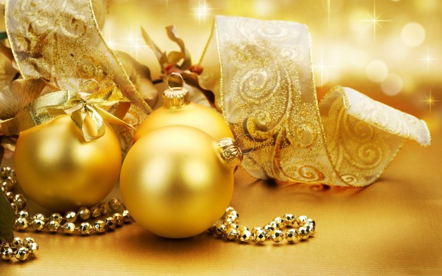 Christmas Decorations In Gold - 1920x1200 Wallpaper - teahub.io