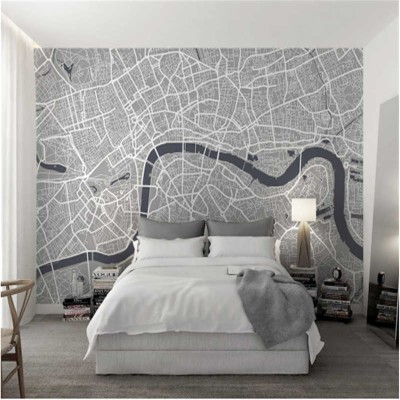 22 226497 Custom 3d Wall Murals Grey   Bedroom Line 