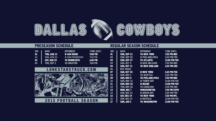 Dallas Cowboys Schedule Wallpaper 2017 - 676x1200 Wallpaper - teahub.io