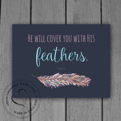 He Will Cover You With His Feathers - Poster - 1500x1500 Wallpaper ...