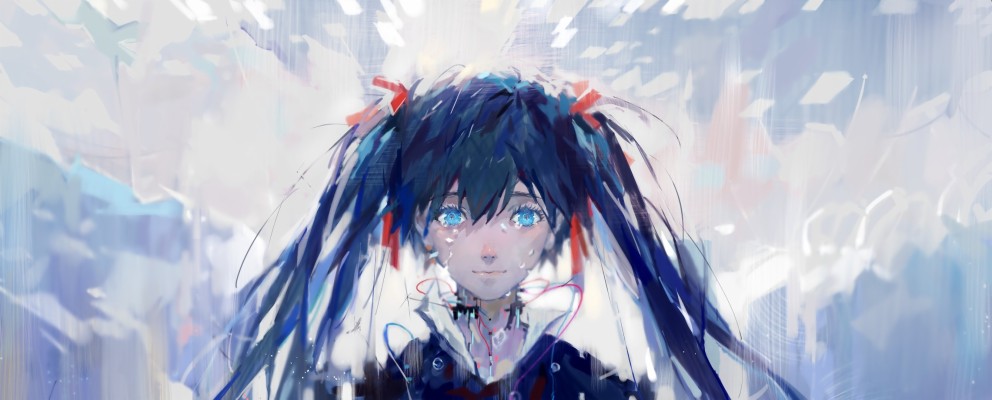 Hatsune Miku Sad Smile - 2679x1080 Wallpaper Hatsune Miku Sad Smile - 2679x1080 Wallpaper