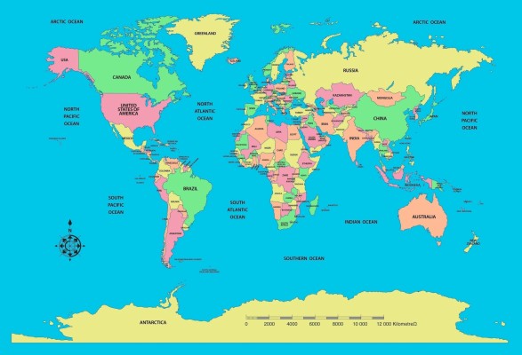 World Map Wallpaper For Walls Australia Save Labelled - Happy ...