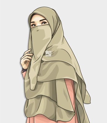  Kartun Muslimah Bercadar  Cantik 2480x2855 Wallpaper 