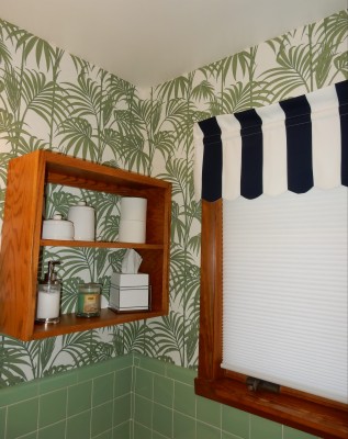 Palm Leaf Wallpaper In Bathroom - 3445x4334 Wallpaper - teahub.io