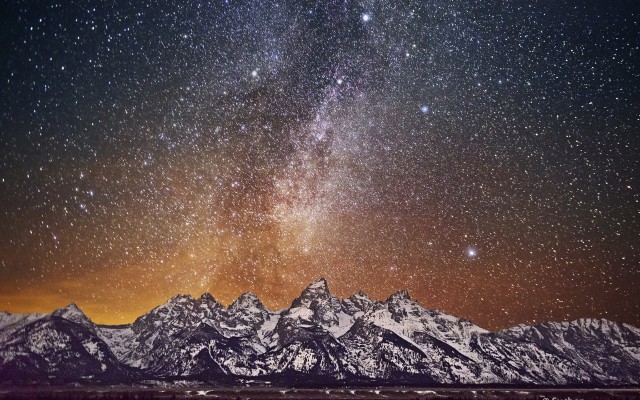 Milky Way Over The Grand Tetons - 1920x1200 Wallpaper - teahub.io