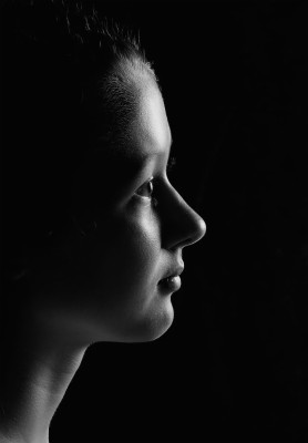 Portrait, Silhouette, Girl, Light, Dark, Head, Shadow, - Silhouette ...