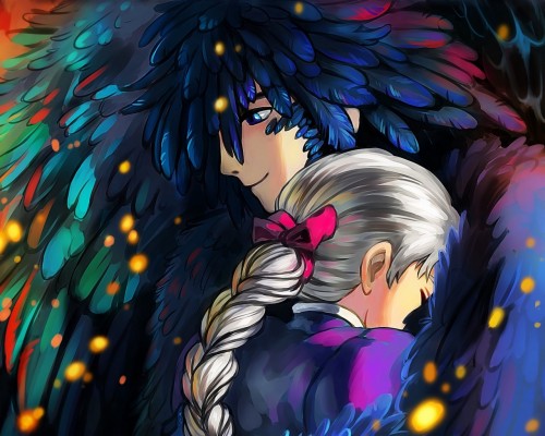 Wallpaper Yuuza, Howl, Sophie Hatter - Howl And Sophie Fanart ...