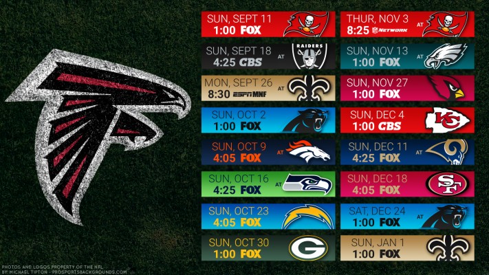 Atlanta Falcons 2017 Hd 4k Schedule Wallpaper - Atlanta Falcons ...