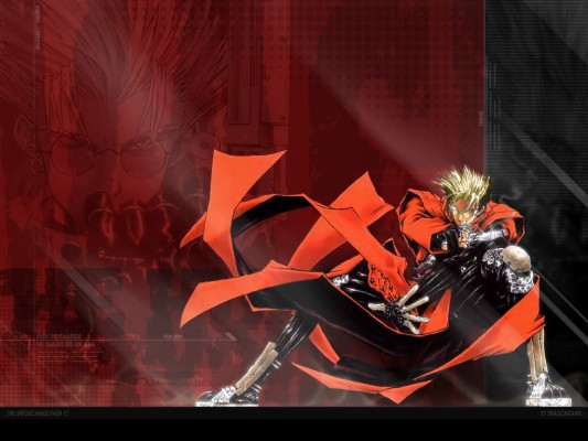 Madhouse, Trigun, Vash The Stampede Wallpaper style - Illustration